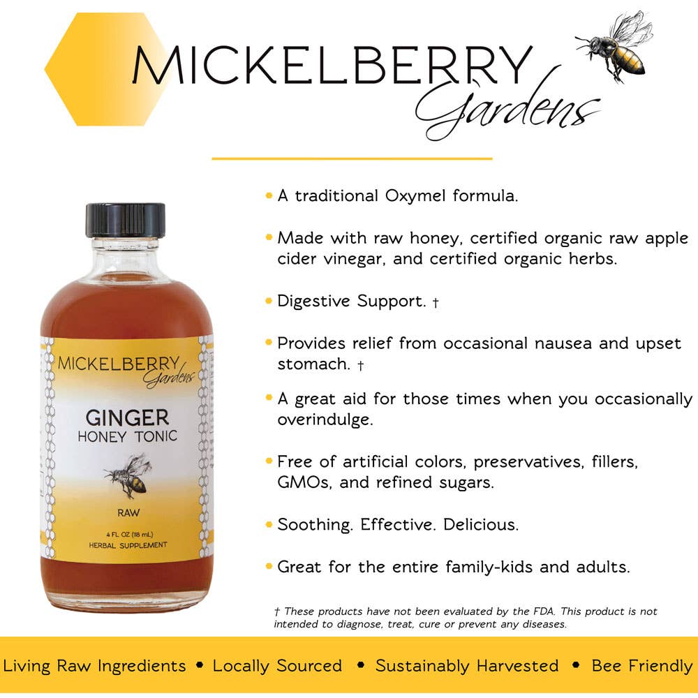 Ginger Honey Tonic — promotes healthy digestion: 8oz